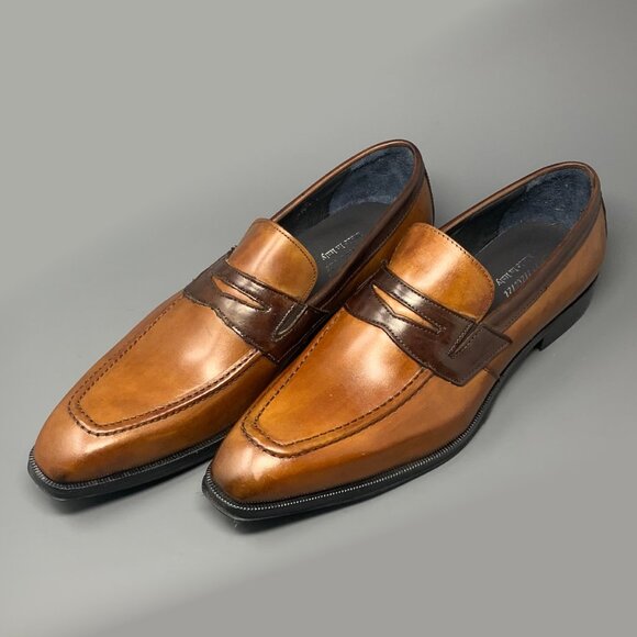 *NEW* / Mark by FIRMANI / Handmade Italian Calfskin Slip-On Loafers / Men’s 13 - Picture 2 of 9